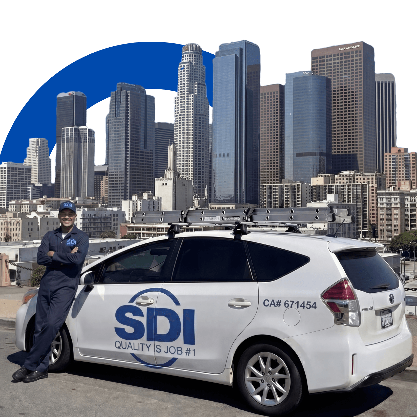 SDI Quality Hybrid Service Vehicle at Client Property